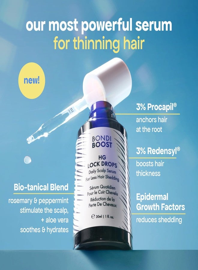 BondiBoost HG Lock Drops Daily Hair Serum (60ML) – Non-Greasy, Reduces Hair Thinning, Stimulates Scalp, Supports Thicker Fuller Hair – Vegan, Color-Safe, Lightweight for All Hair Types & Textures - Image 2
